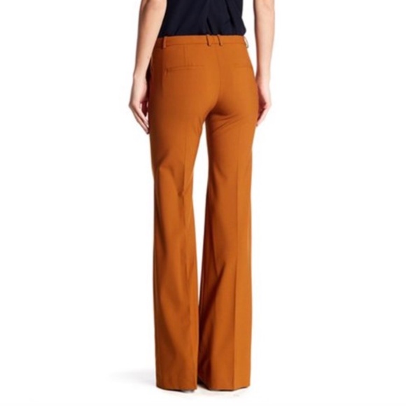 NWOT Theory Demitria 2 Flare Leg Stretch Wool Pants in New Vicuna - Picture 2 of 6